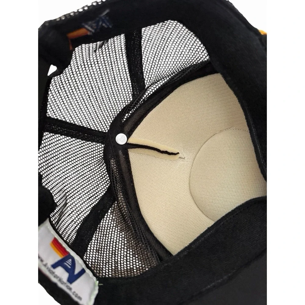 Aviator Nation Dreamland Tiger Vintage Low Rise Trucker Hat Black Leaf